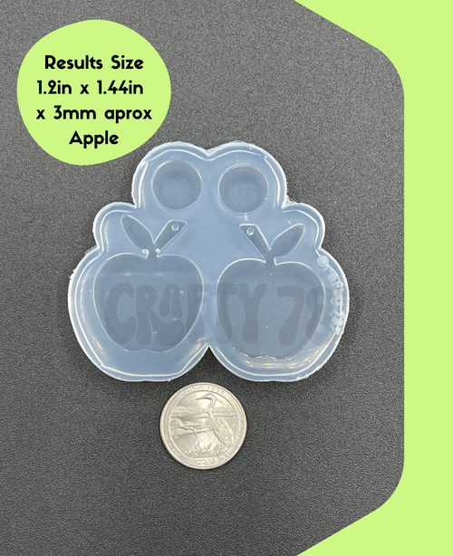 Apple Dangle Earring Silicone Mold (C14)