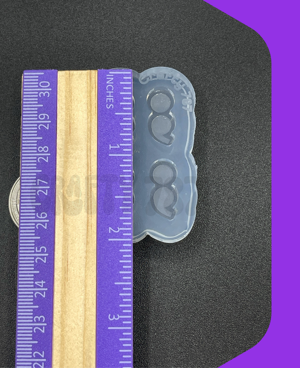 Semi Colon Bits Earring Silicone Mold (A15)