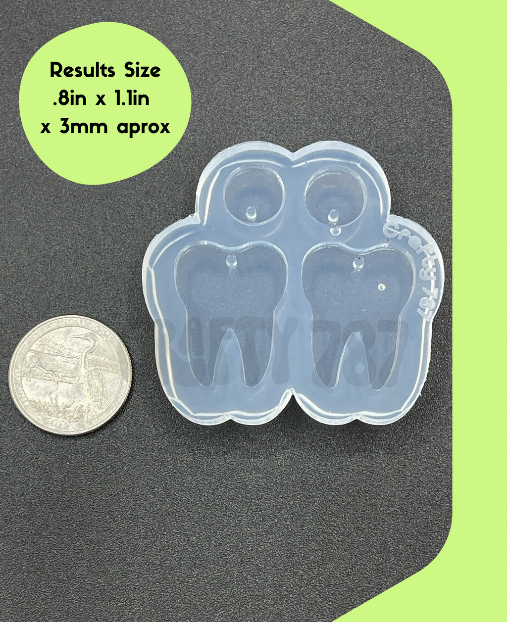 Tooth Dangle Earring Silicone Mol (b14)