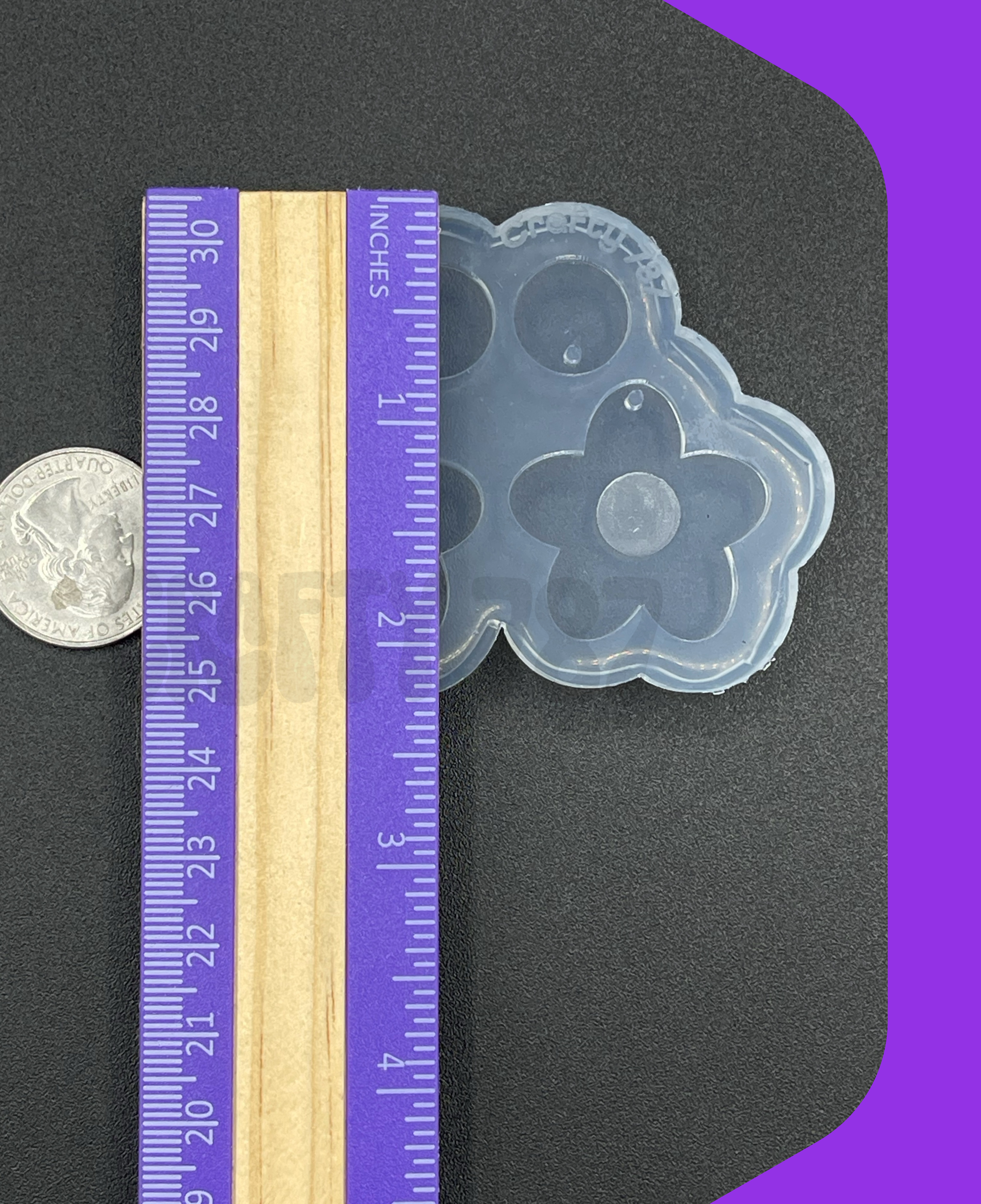 Summer Flower Hippie Dangle Silicone Mold (C15)