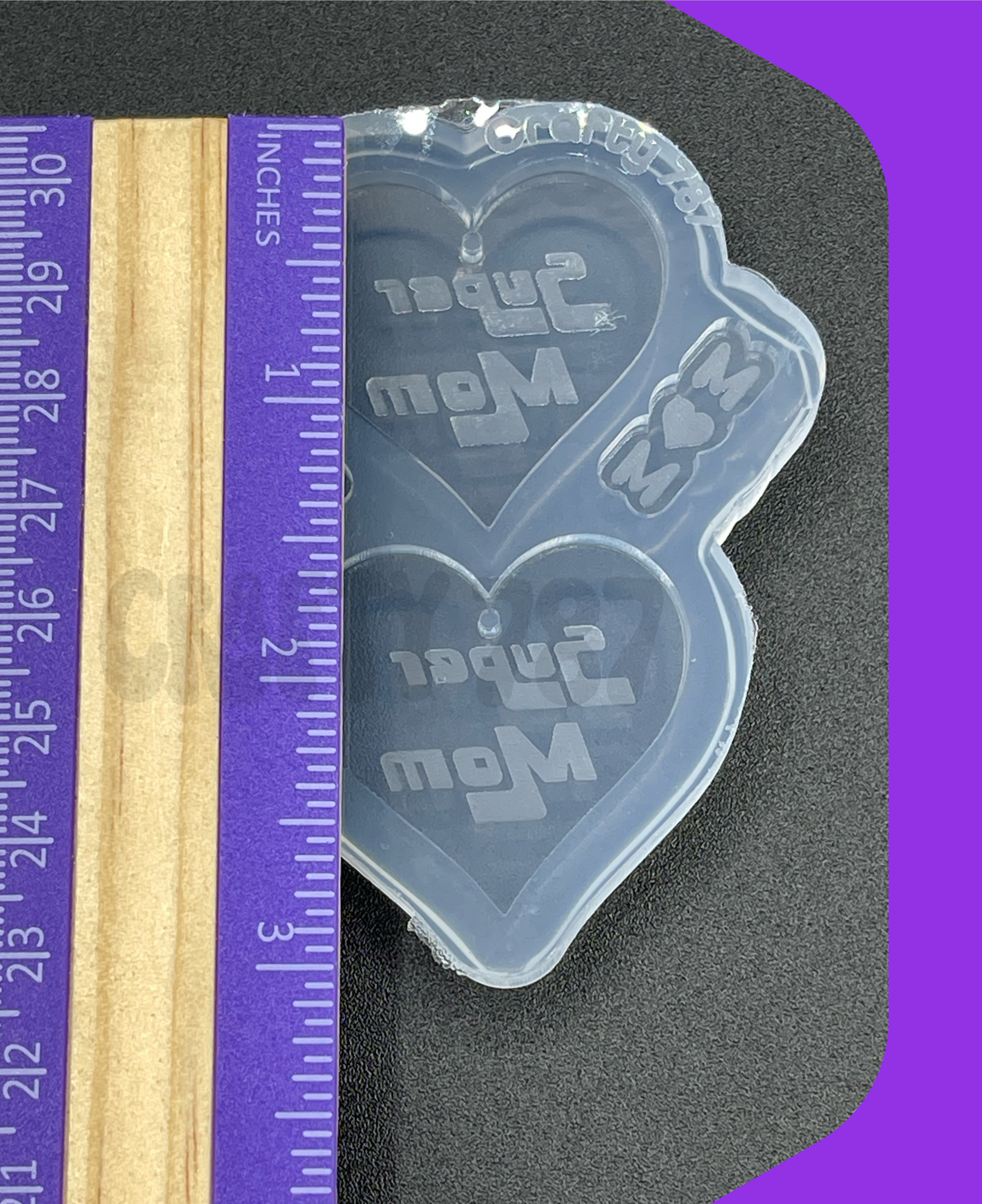 Super Mom Dangle Earring Silicone Mold (C15)