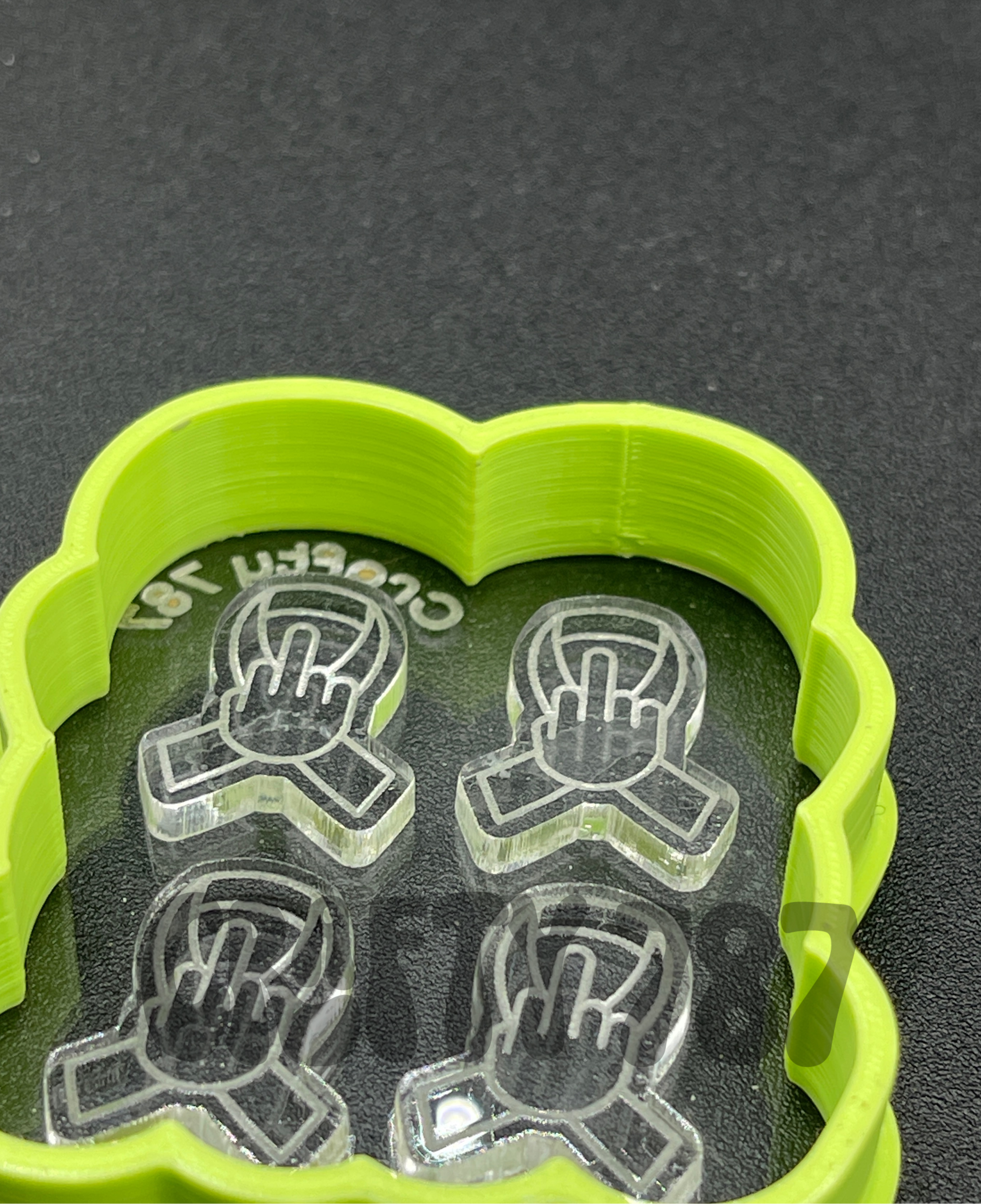 F@ck Ribbon Earring Silicone Mold (d14)