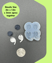 Load image into Gallery viewer, Semi Colon Dangle Earring Silicone Mold, Mental Health Awareness Mold (B14)
