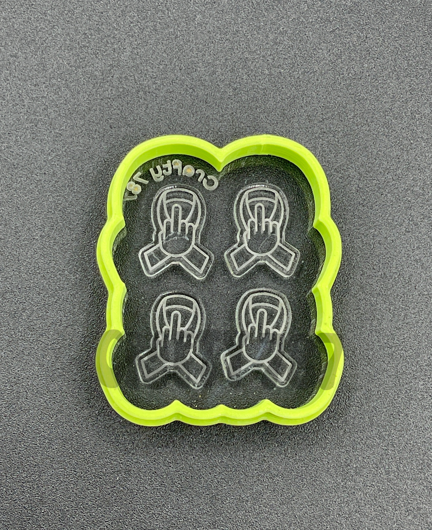 F@ck Ribbon Earring Silicone Mold (d14)