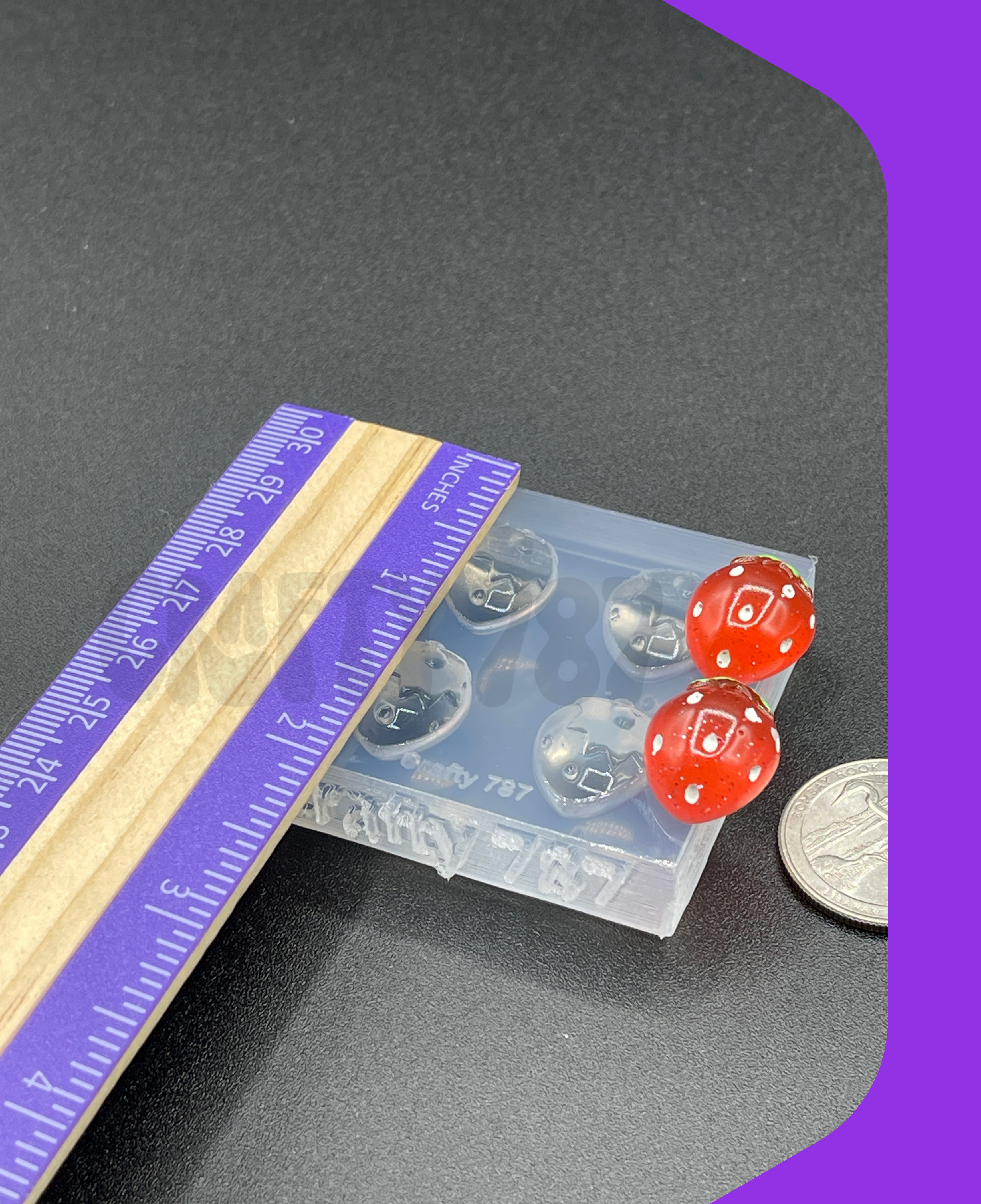 Strawberry 2D Silicone  Mold (A15)