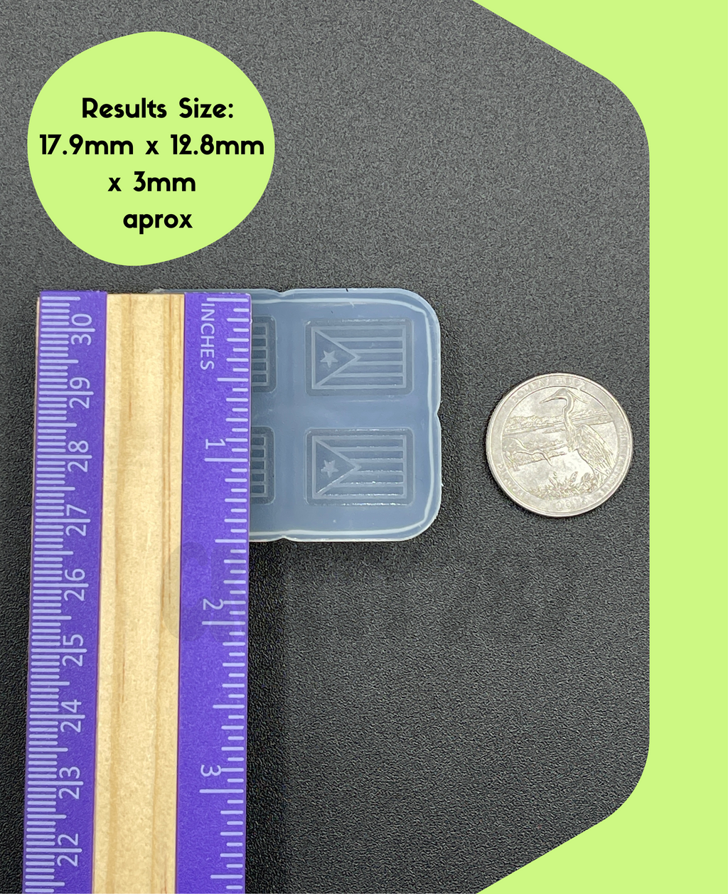 Puerto Rico Flag Silicone Mold (A1)