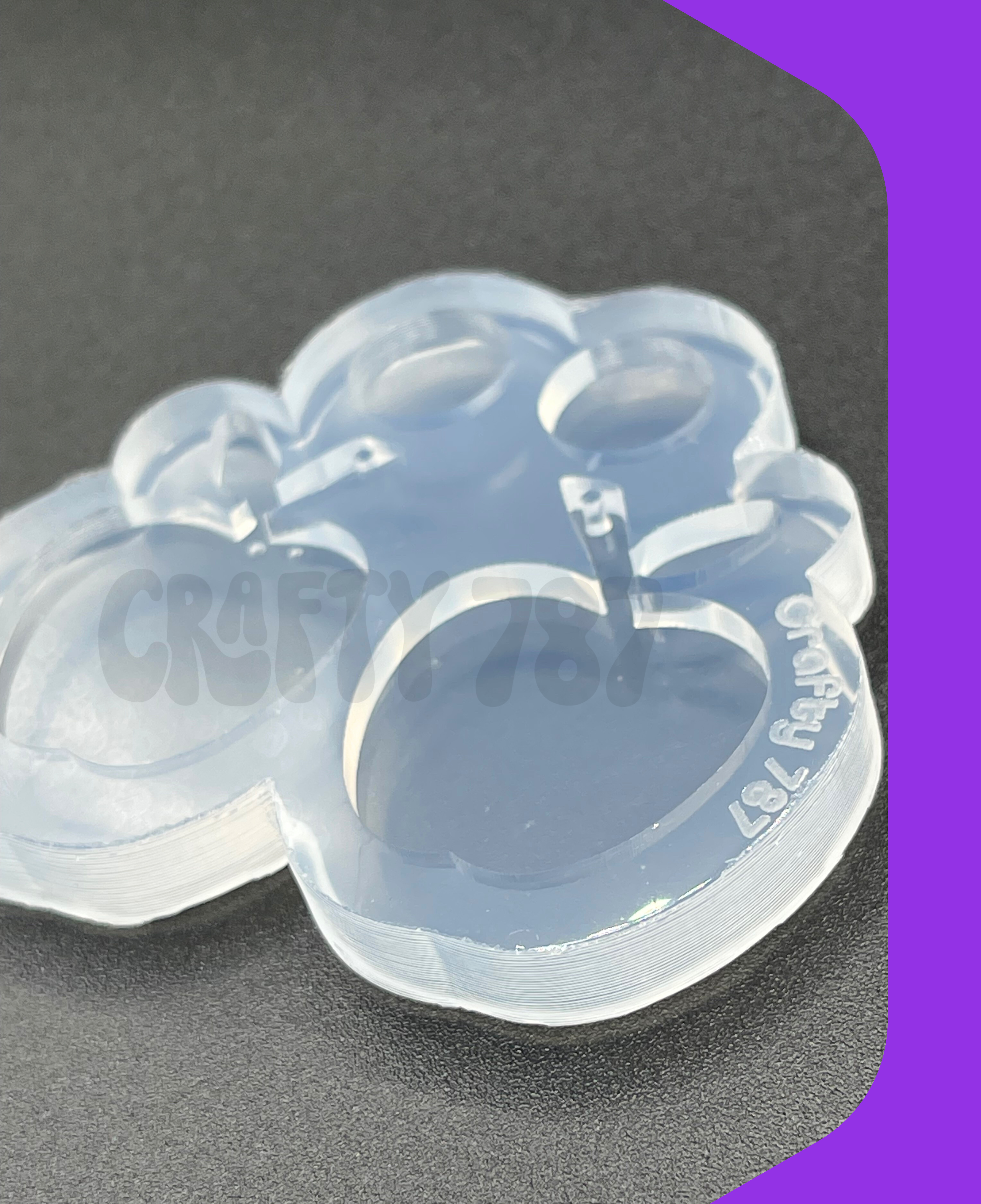 Apple Dangle Earring Silicone Mold (C14)