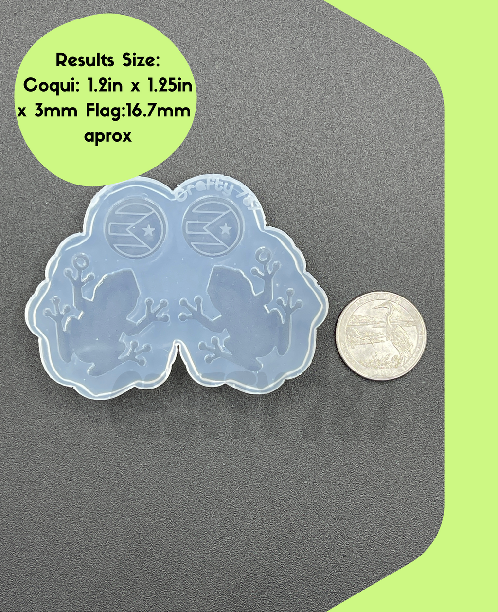 Coqui Dangle Earring Silicone Mold (C14)