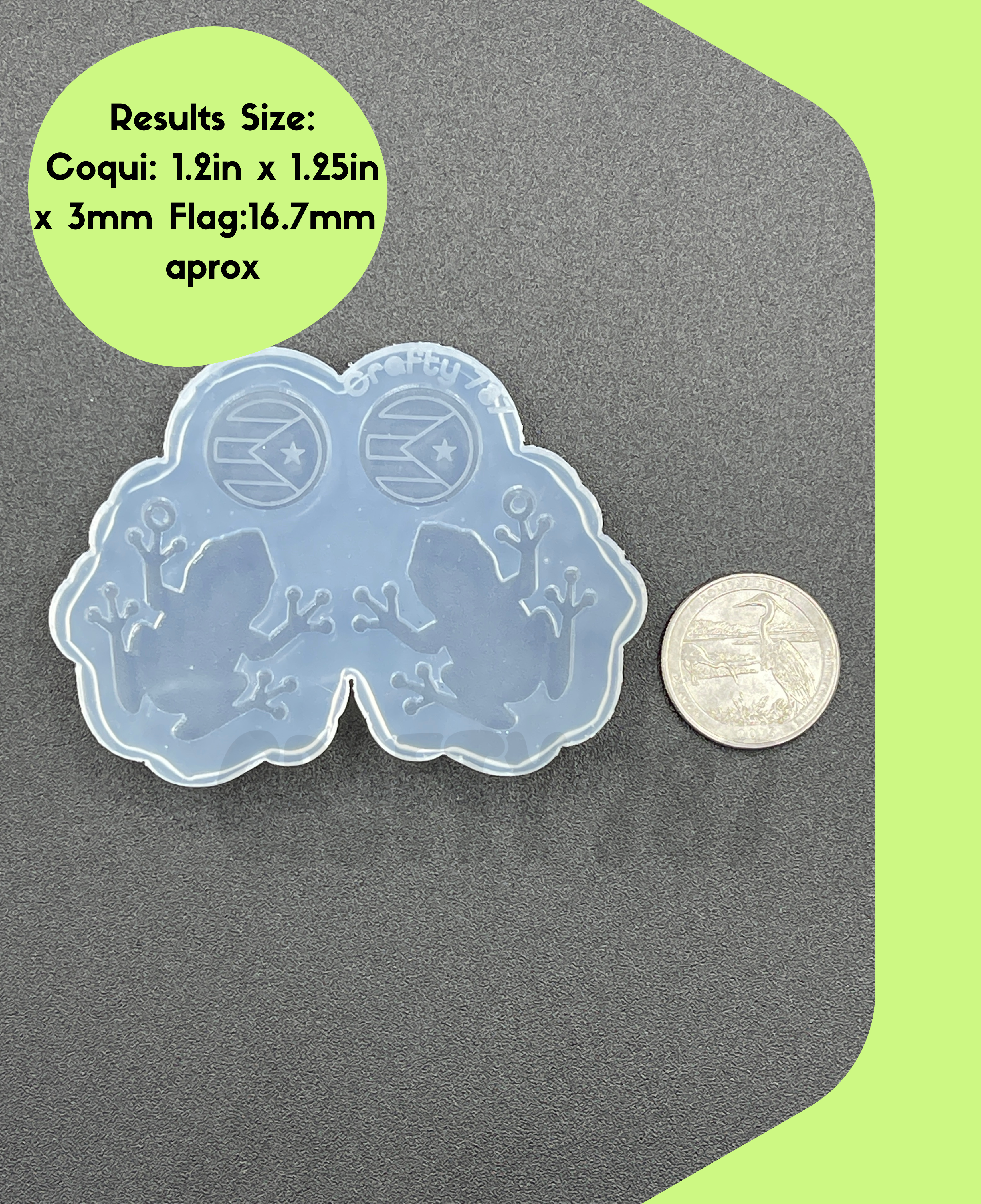 Coqui Dangle Earring Silicone Mold (C14)
