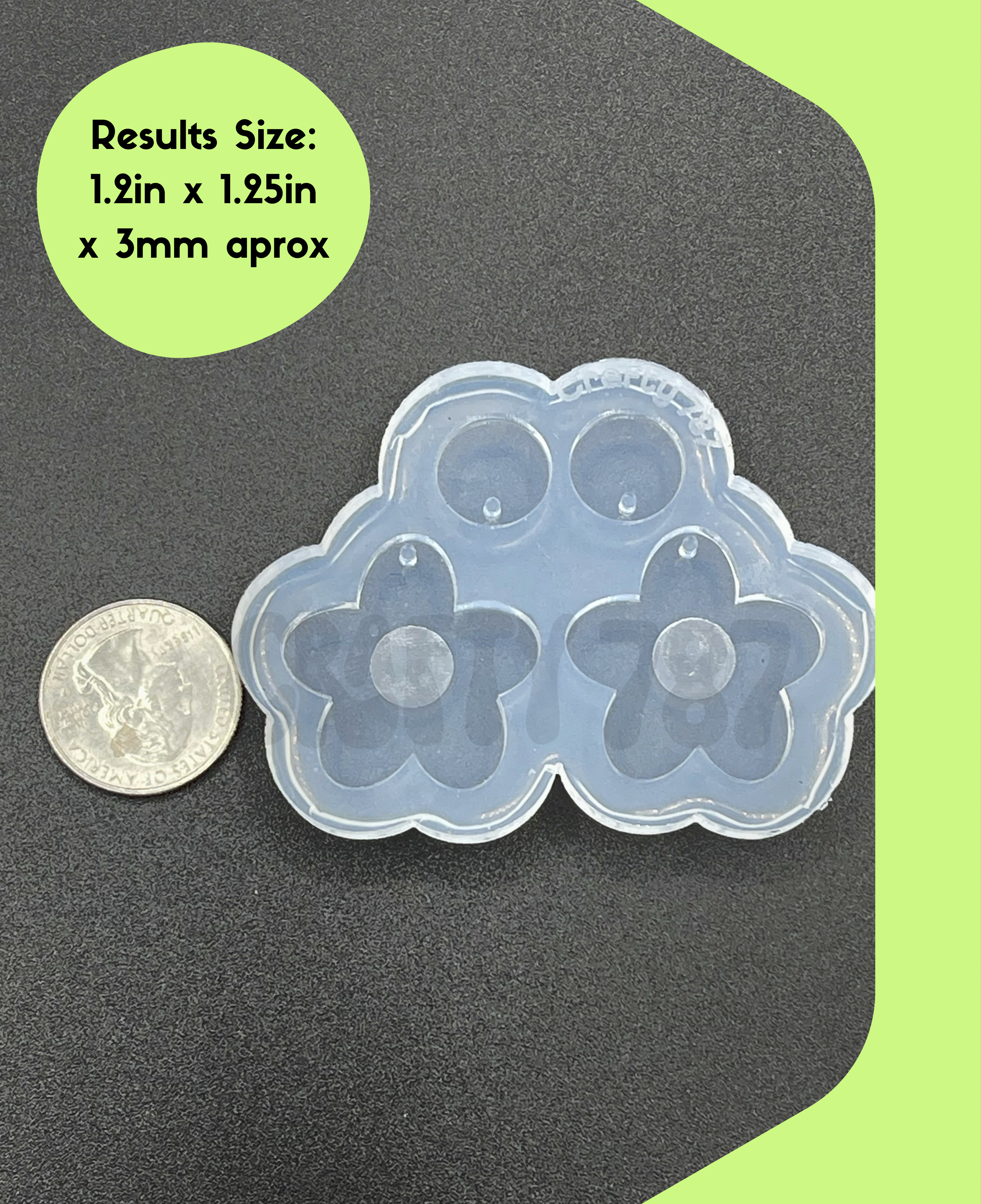 Summer Flower Hippie Dangle Silicone Mold (C15)