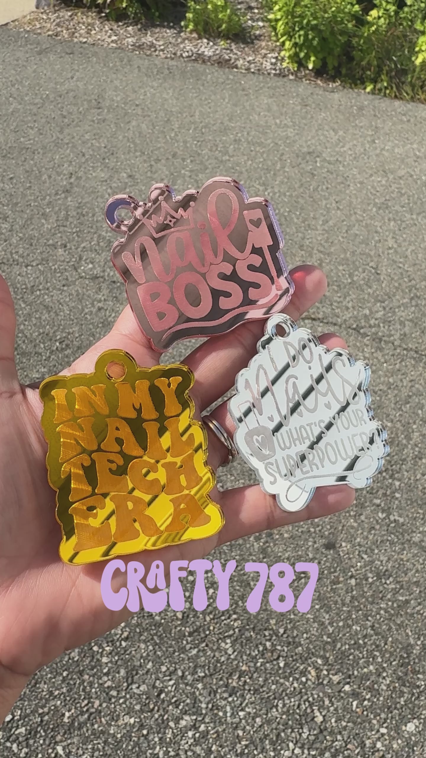 NAIL TAP KEYCHAIN + Keychain Decor Phrase