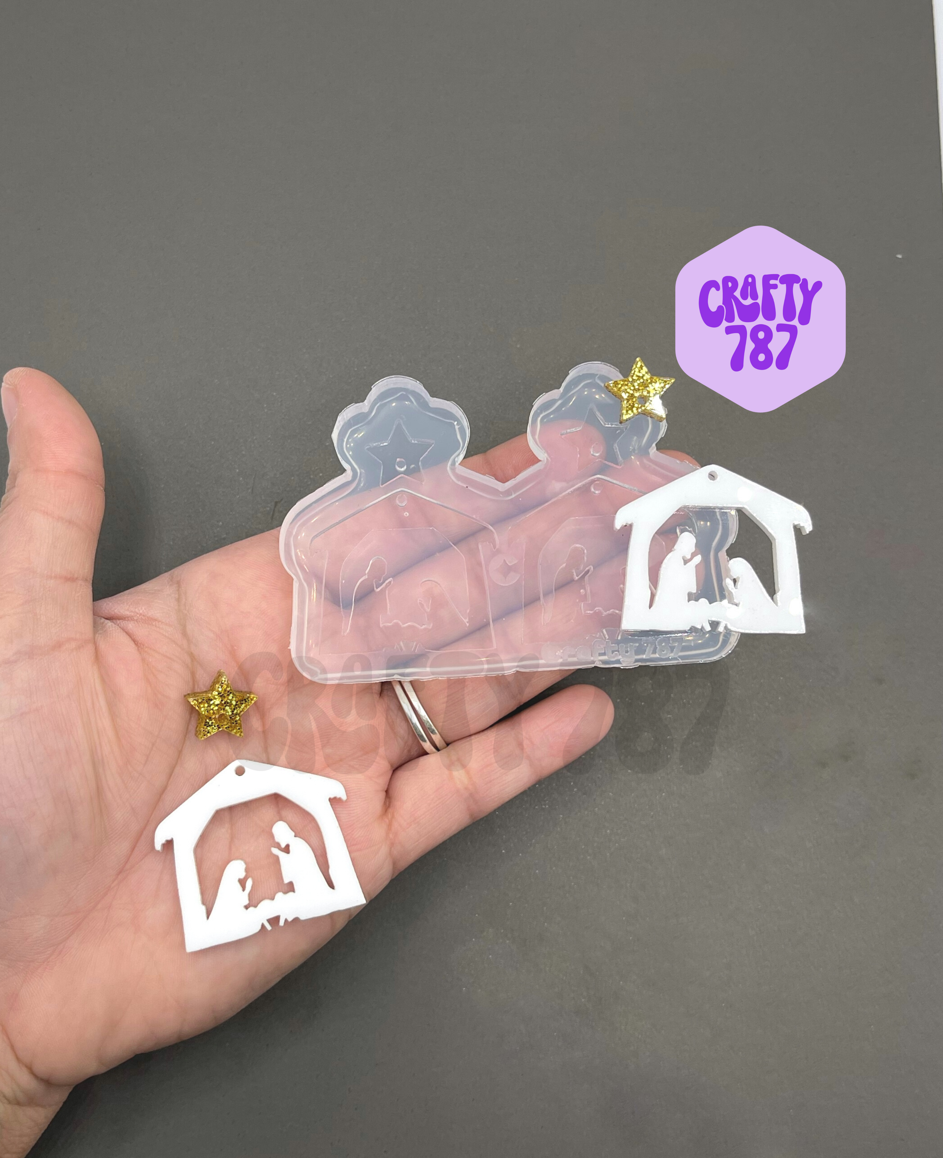 Nativity Dangle Earring Silicone Mold (C14)