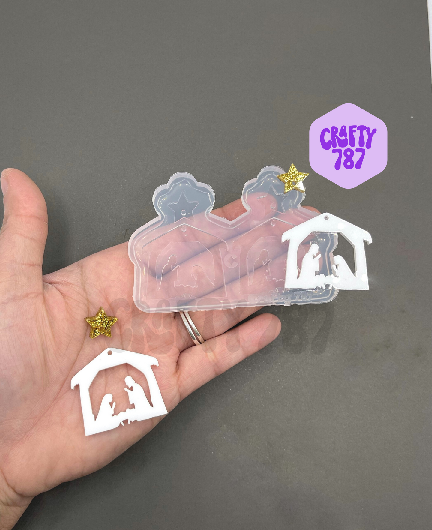 Nativity Dangle Earring Silicone Mold (C14)