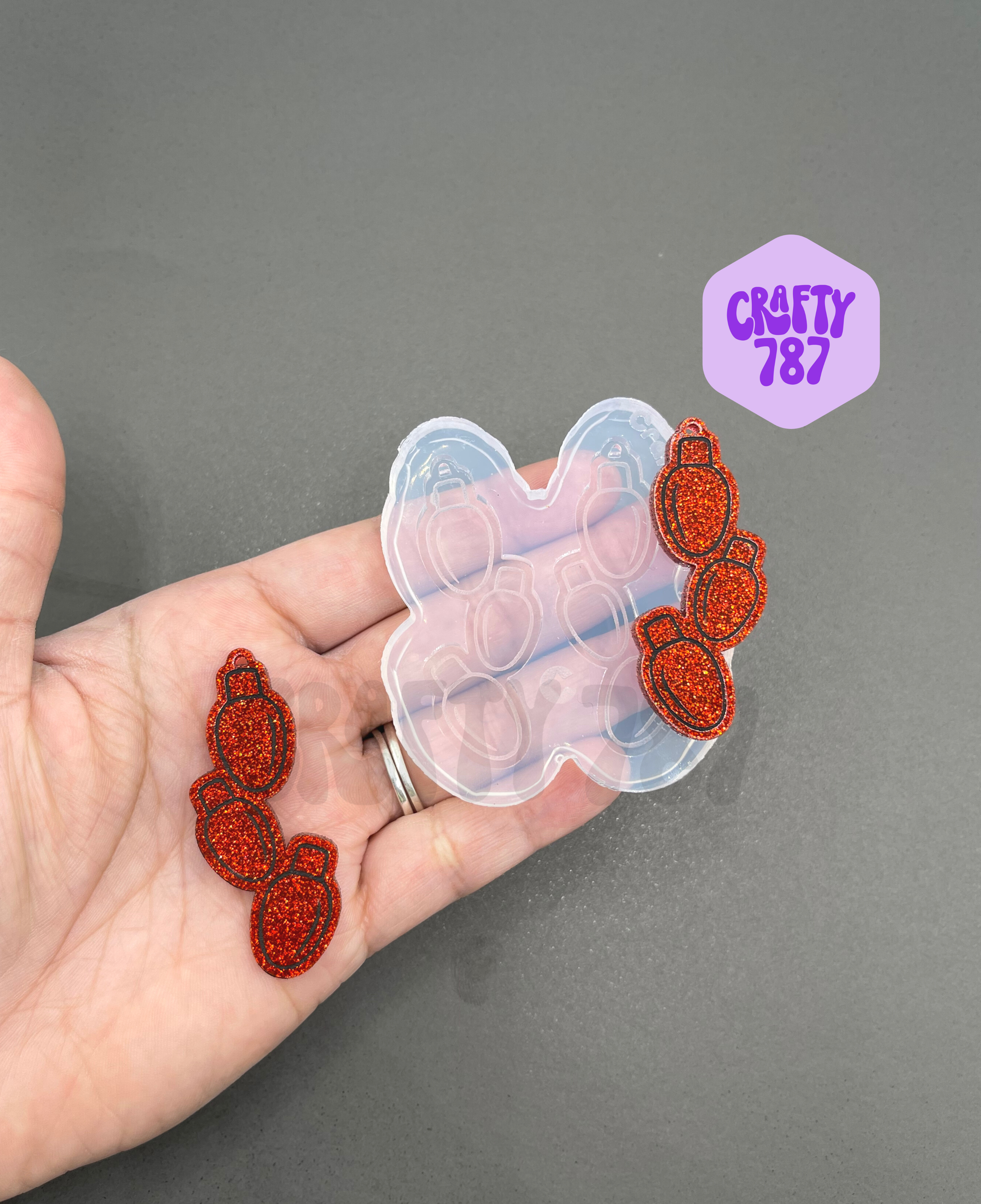 Christmas Bulbs Dangle Earring Silicone Mold(C15)