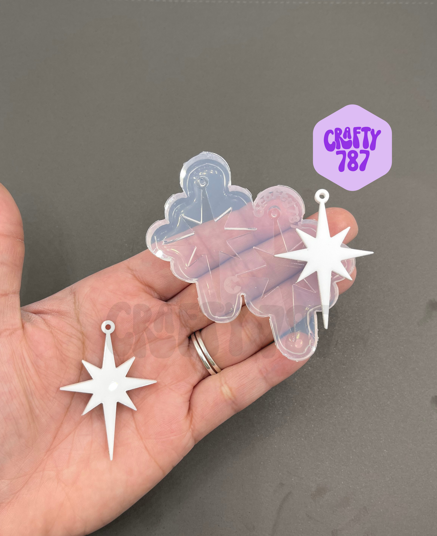 Christmas Star Dangle Earring Silicone Mold (C15)