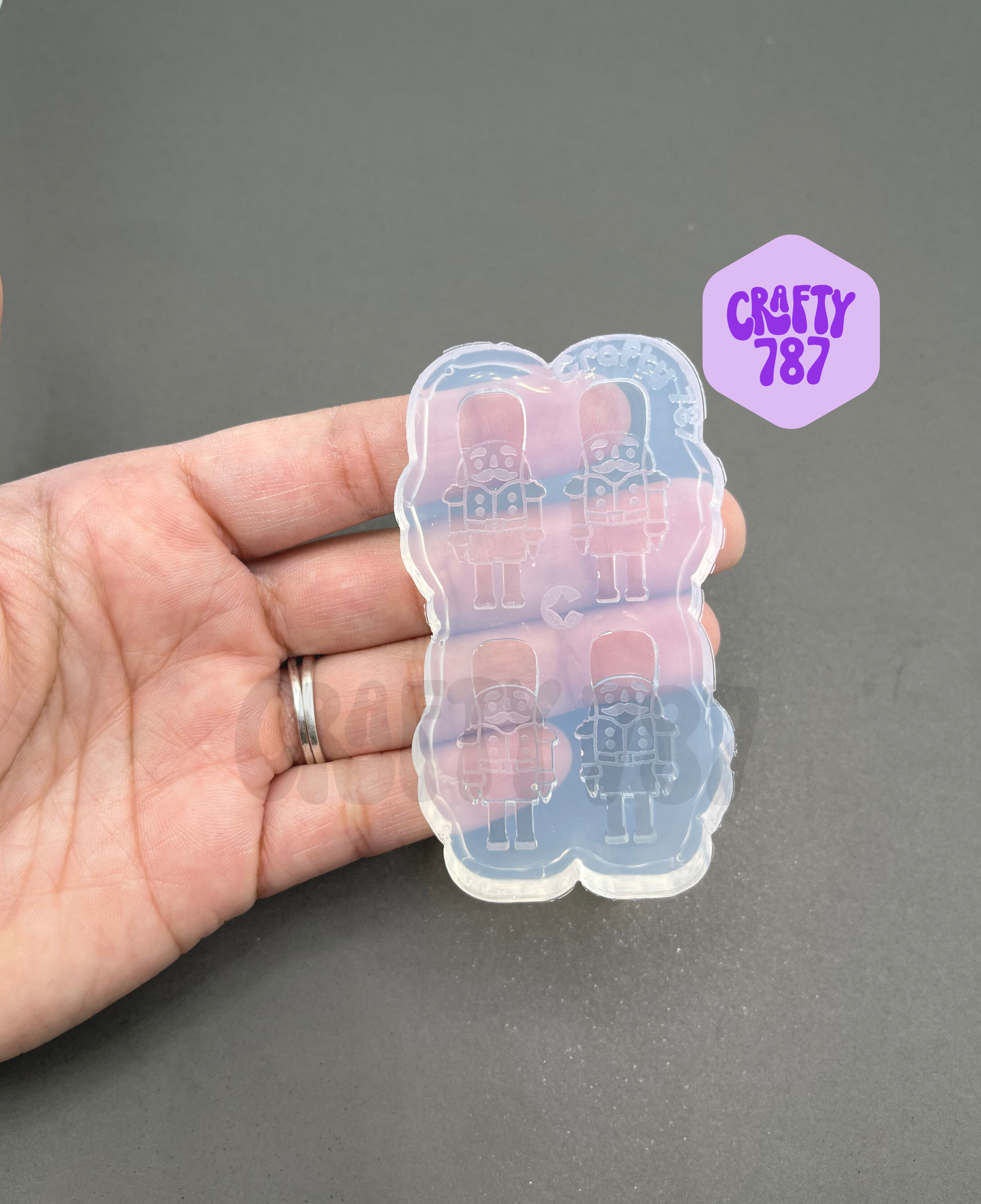 Nutcracker Stud Earring Silicone Mold, Bits molds (A14)