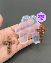 Load image into Gallery viewer, Cross Dangle Earring Silicone Mold, Keychain Mold (C14)
