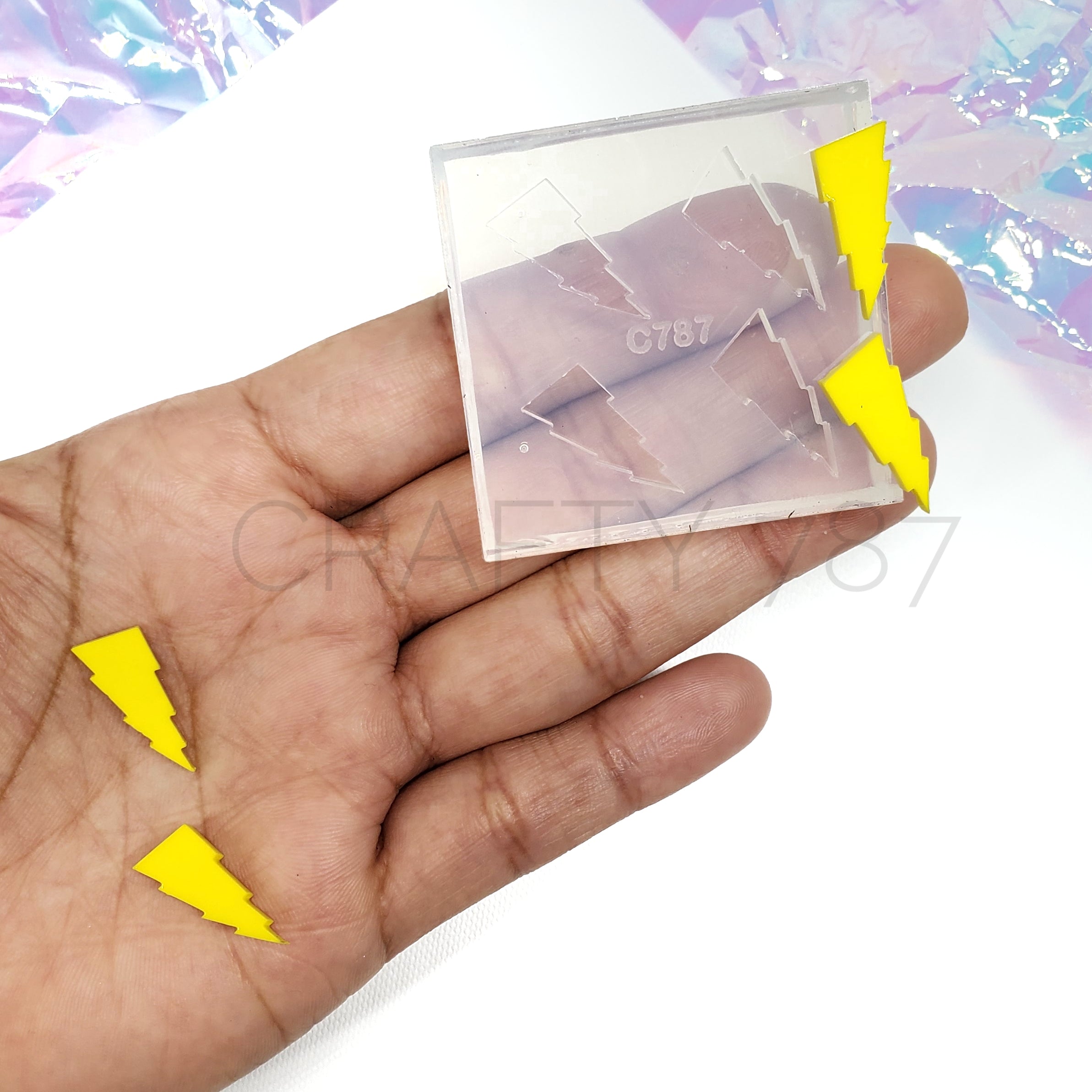 Lightning Bolt Earring Silicone Mold | Jewelry Mold | Earring Mold | Resin Mold(B12)