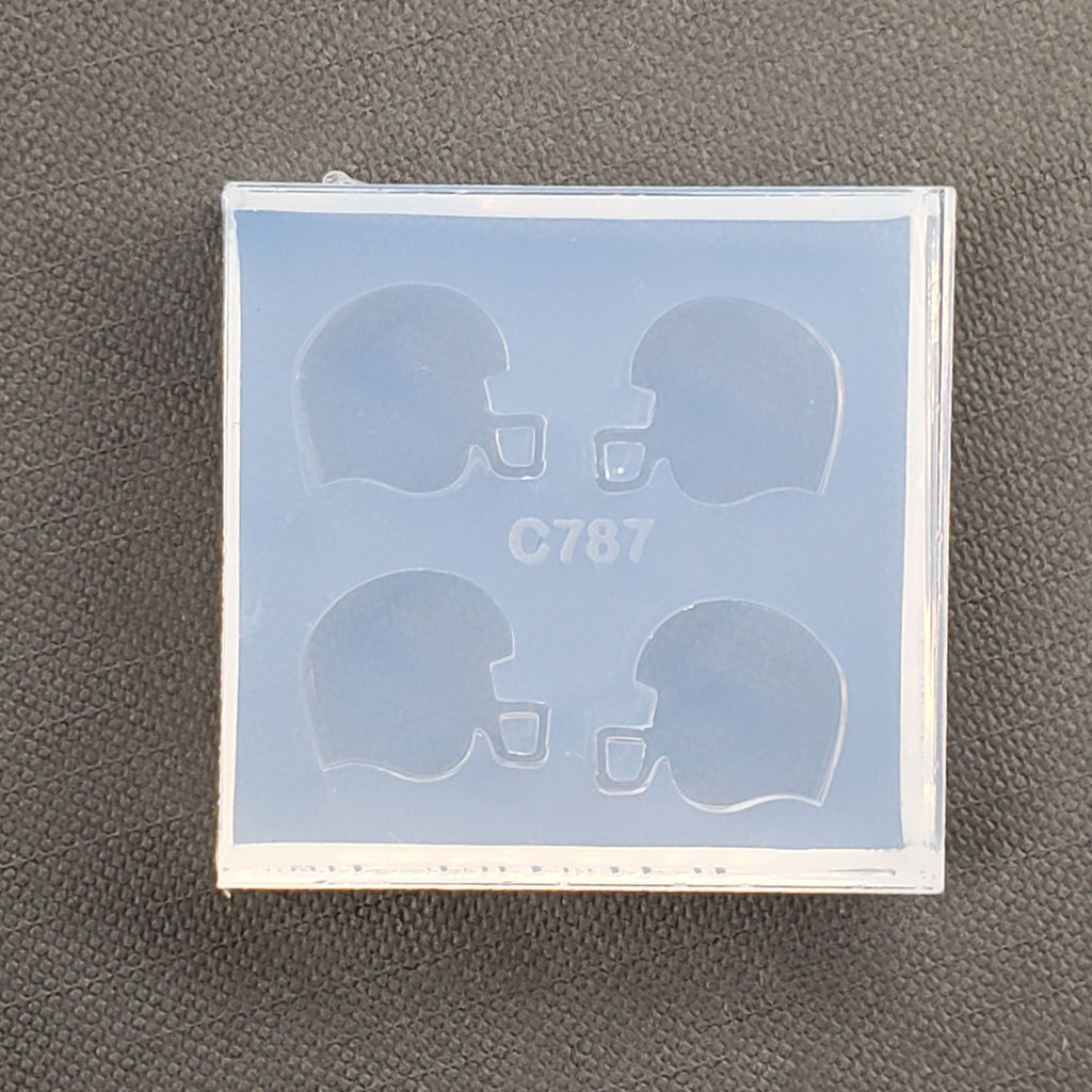 Football Helmet Stud Earring Mold (A7)