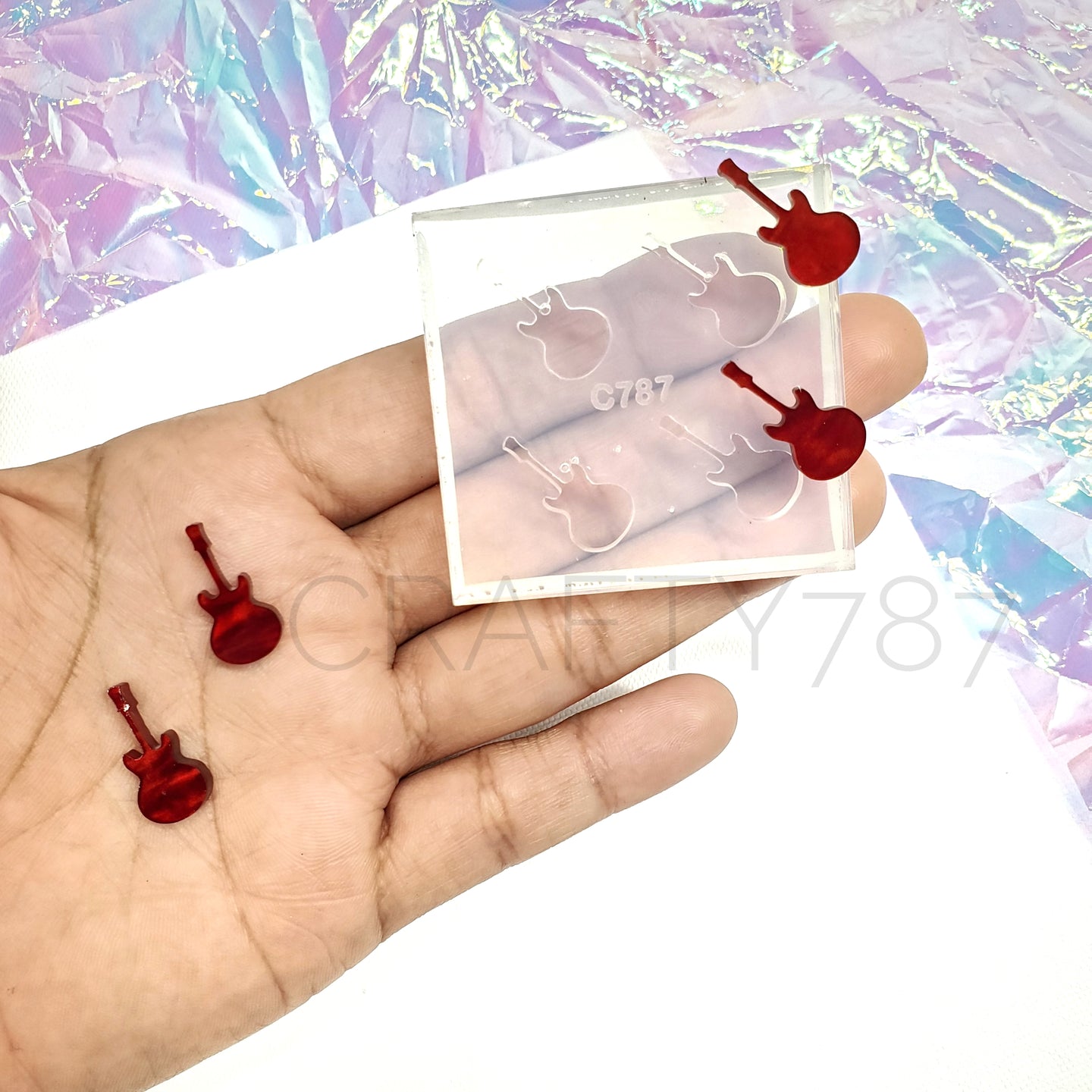 Guitar Stud Earring Mold(B12)