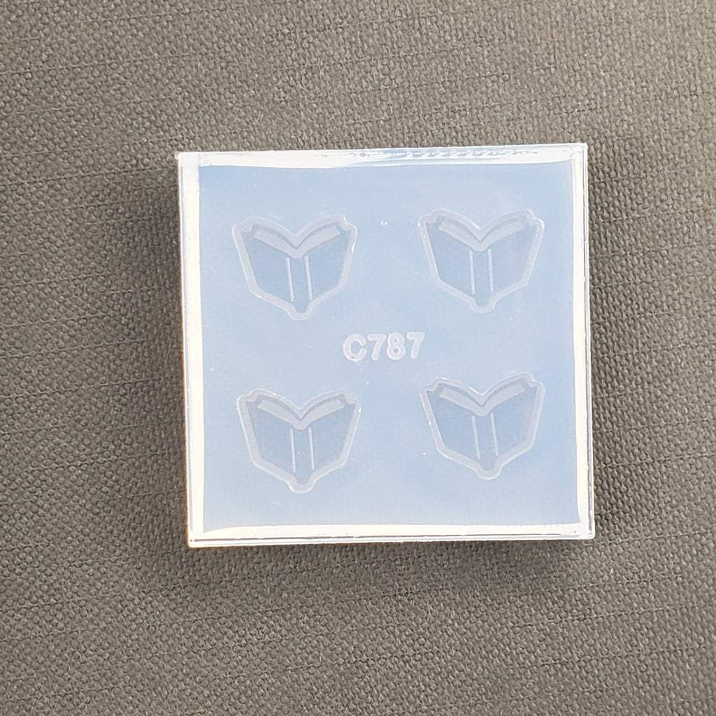 Open Book Stud Earring Mold(A4)
