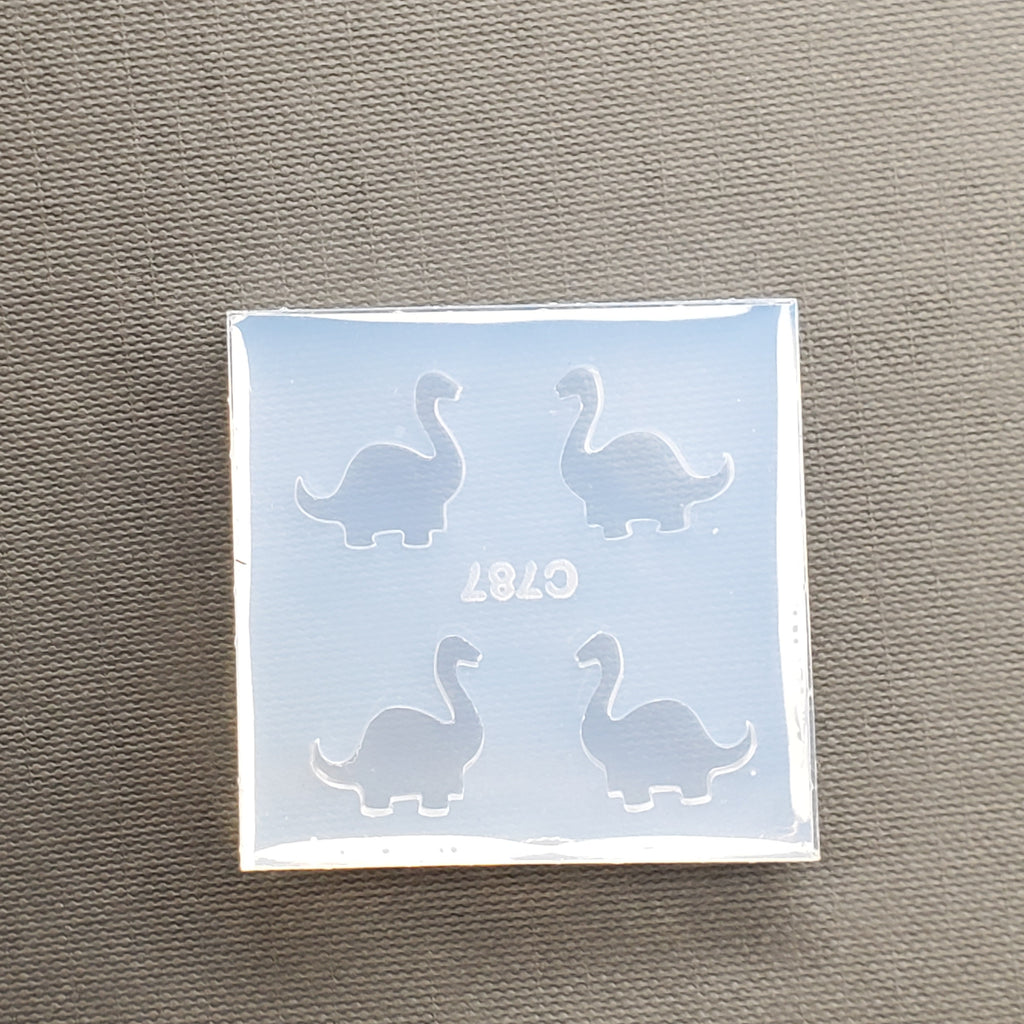 Brontosaurus Dinosaur Stud Earring Mold(A4)