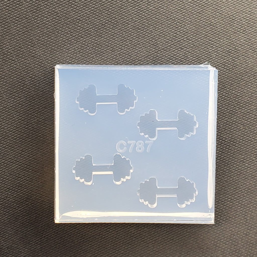 Dumbells Studs Earrings Silicone Mold(A12)
