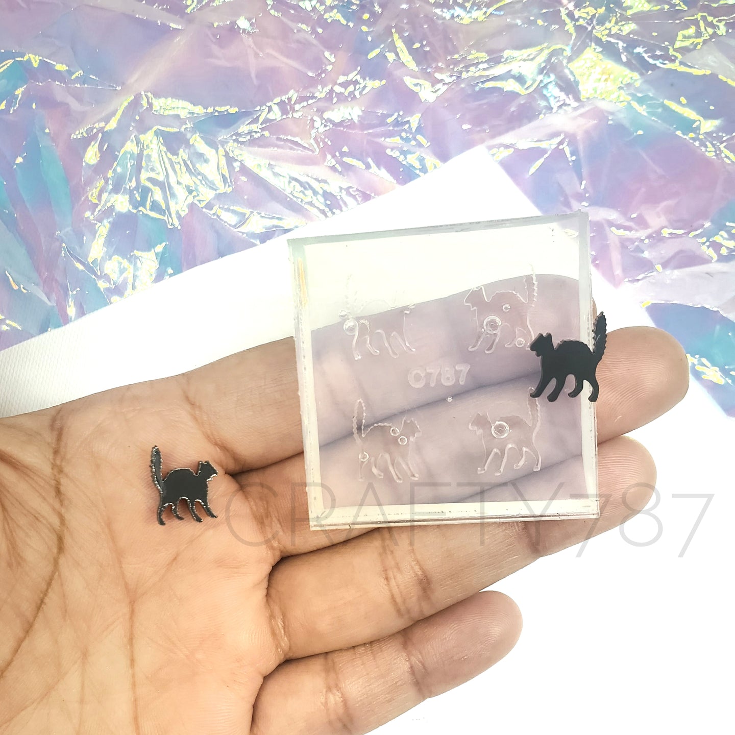 Scared Cat Earring Silicone Mold(A8)