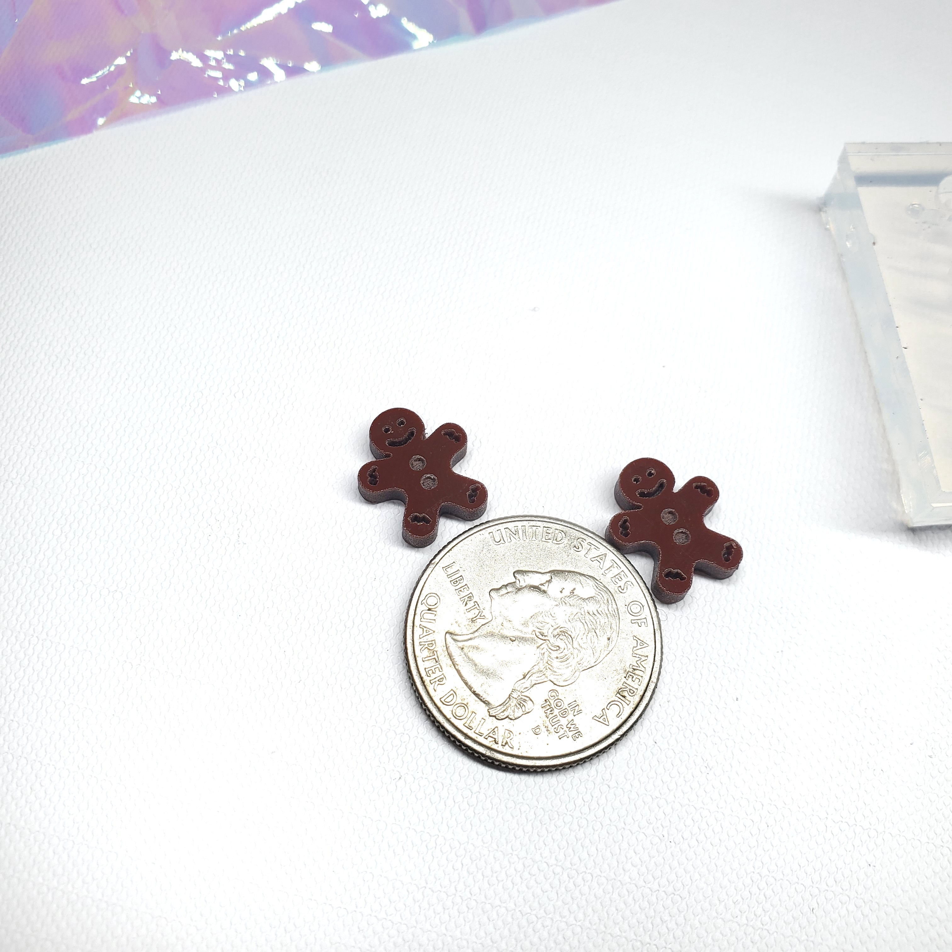 Gingerbread Man Stud Earrings Silicone Mold(A5)