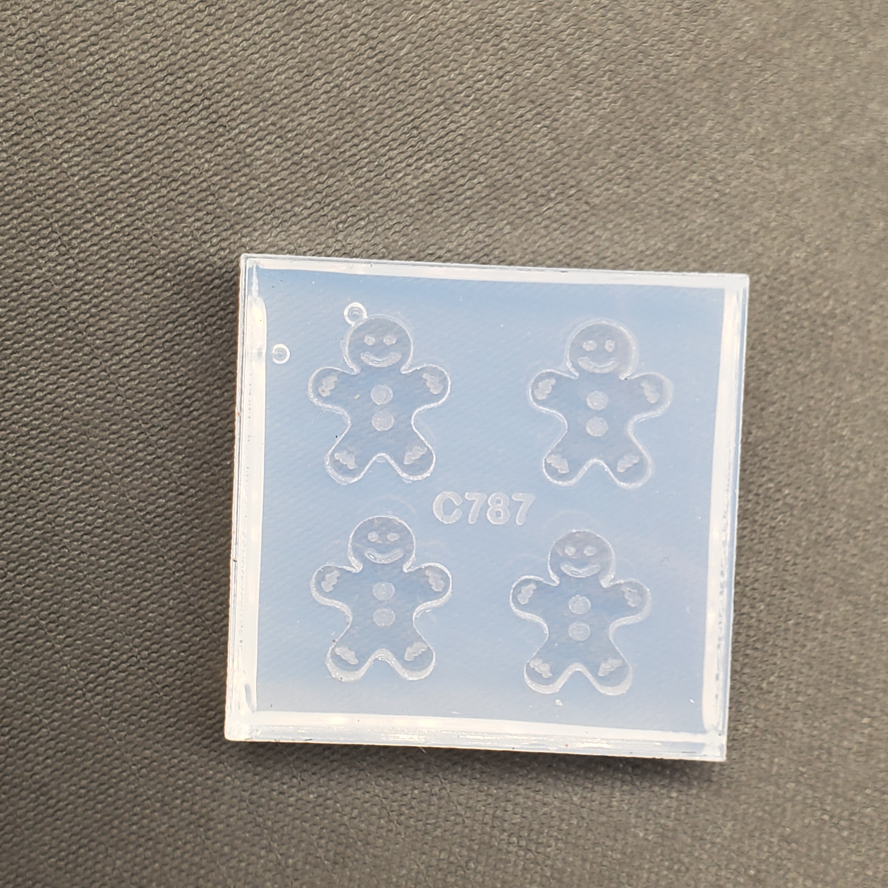 Gingerbread Man Stud Earrings Silicone Mold(A5)