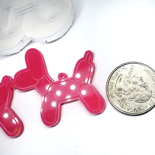 Balloon Dog Dangle Earrings Silicone Mold with Loop Hole(C2)