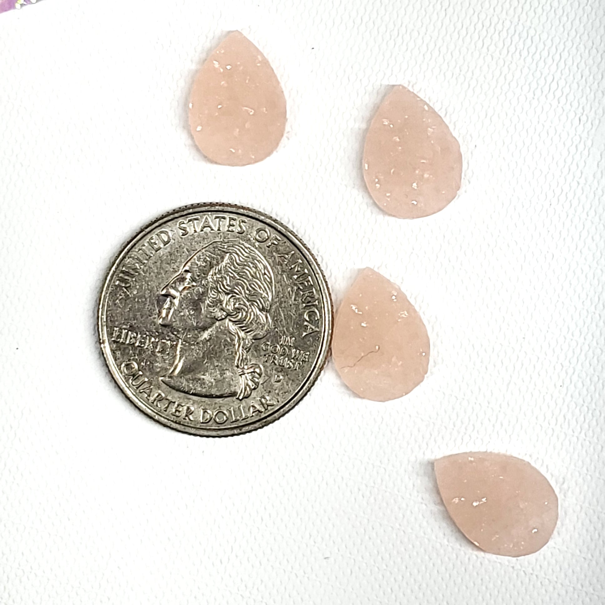 Tear Drop Druzy Silicone Mold 10mmx14mm, 8 Pairs(B1)