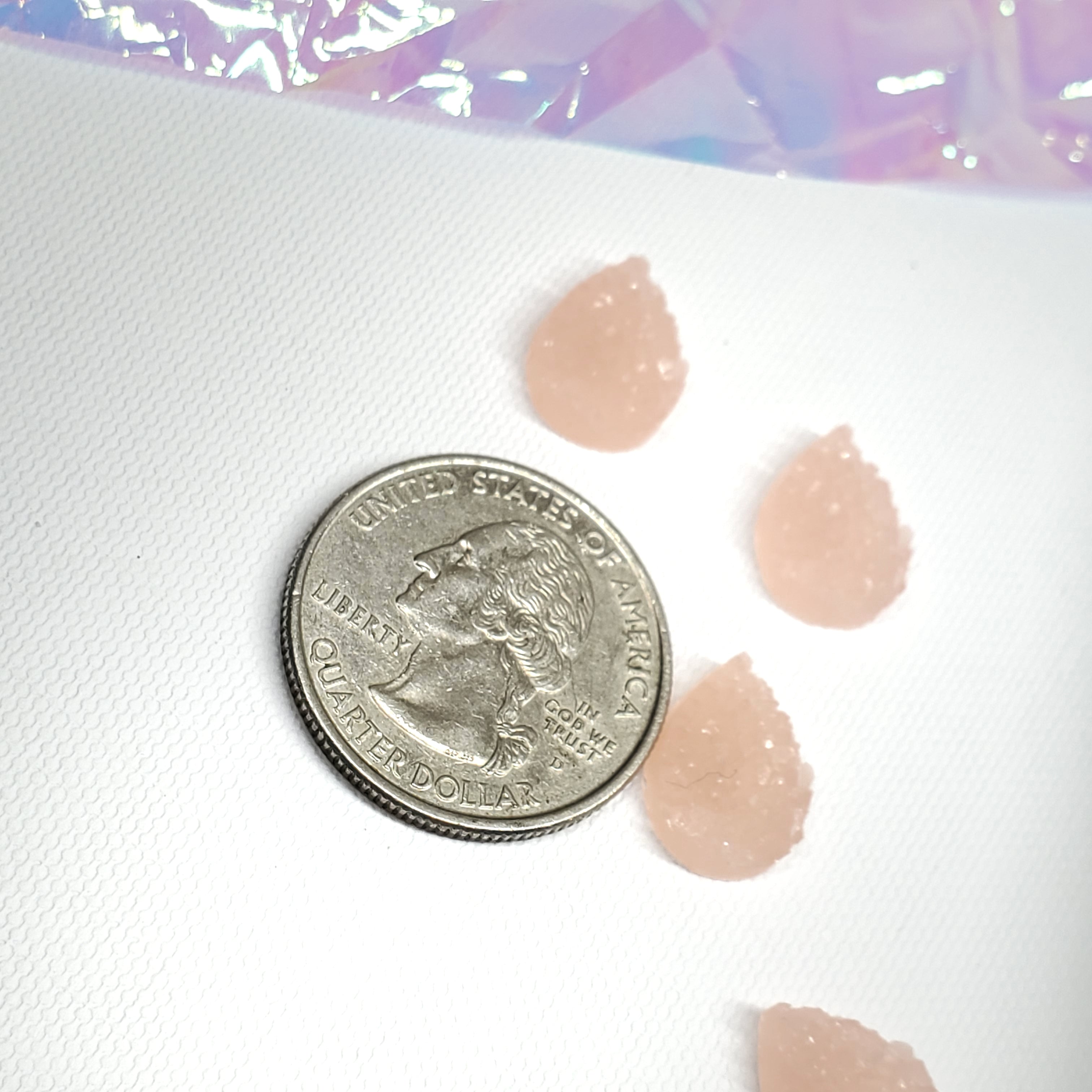 Tear Drop Druzy Silicone Mold 10mmx14mm, 8 Pairs(B1)