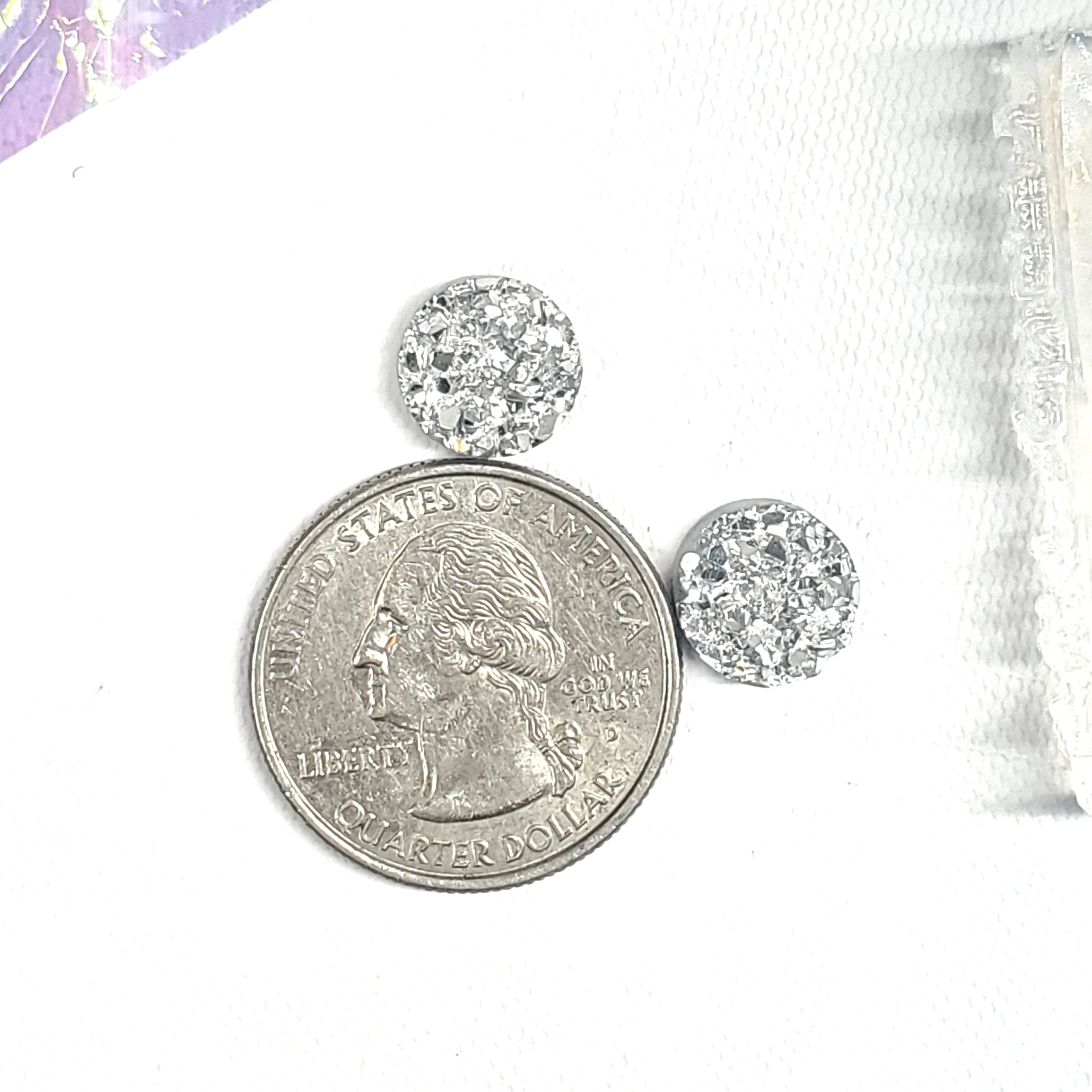 Druzy Circle Chunky Earring Silicone Mold 10MM