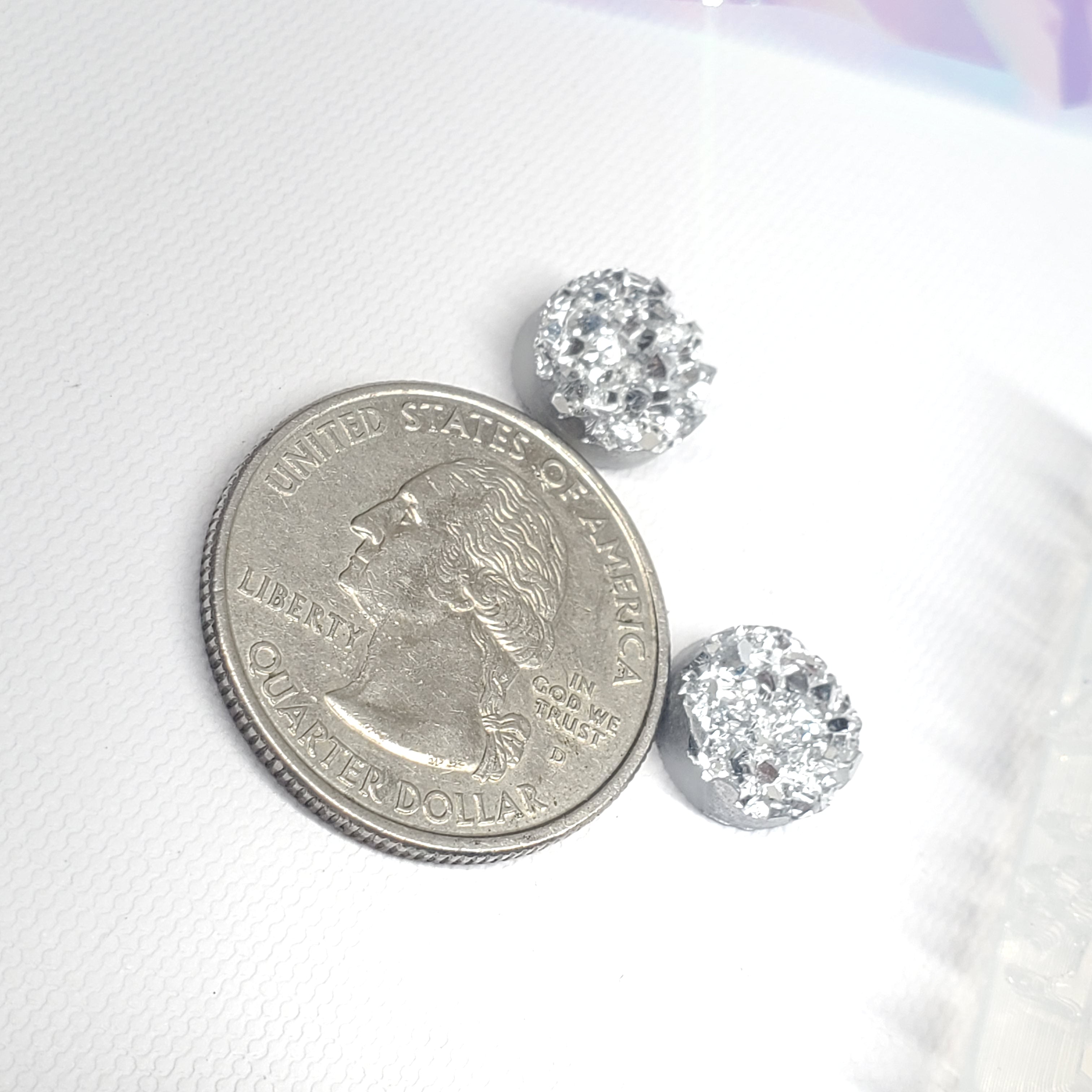 Druzy Circle Chunky Earring Silicone Mold 10MM
