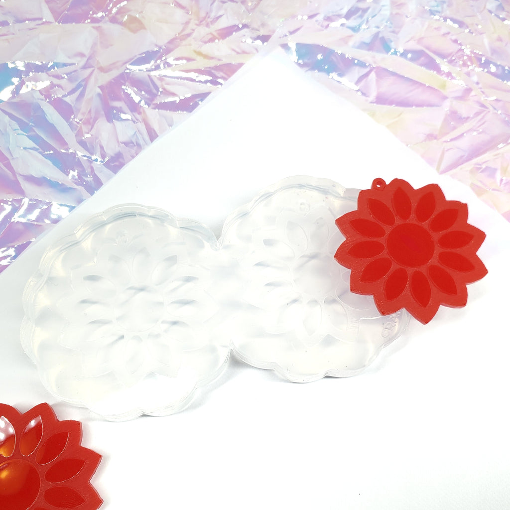 Sunflower Dangle Earring Silicone Mold (C2)