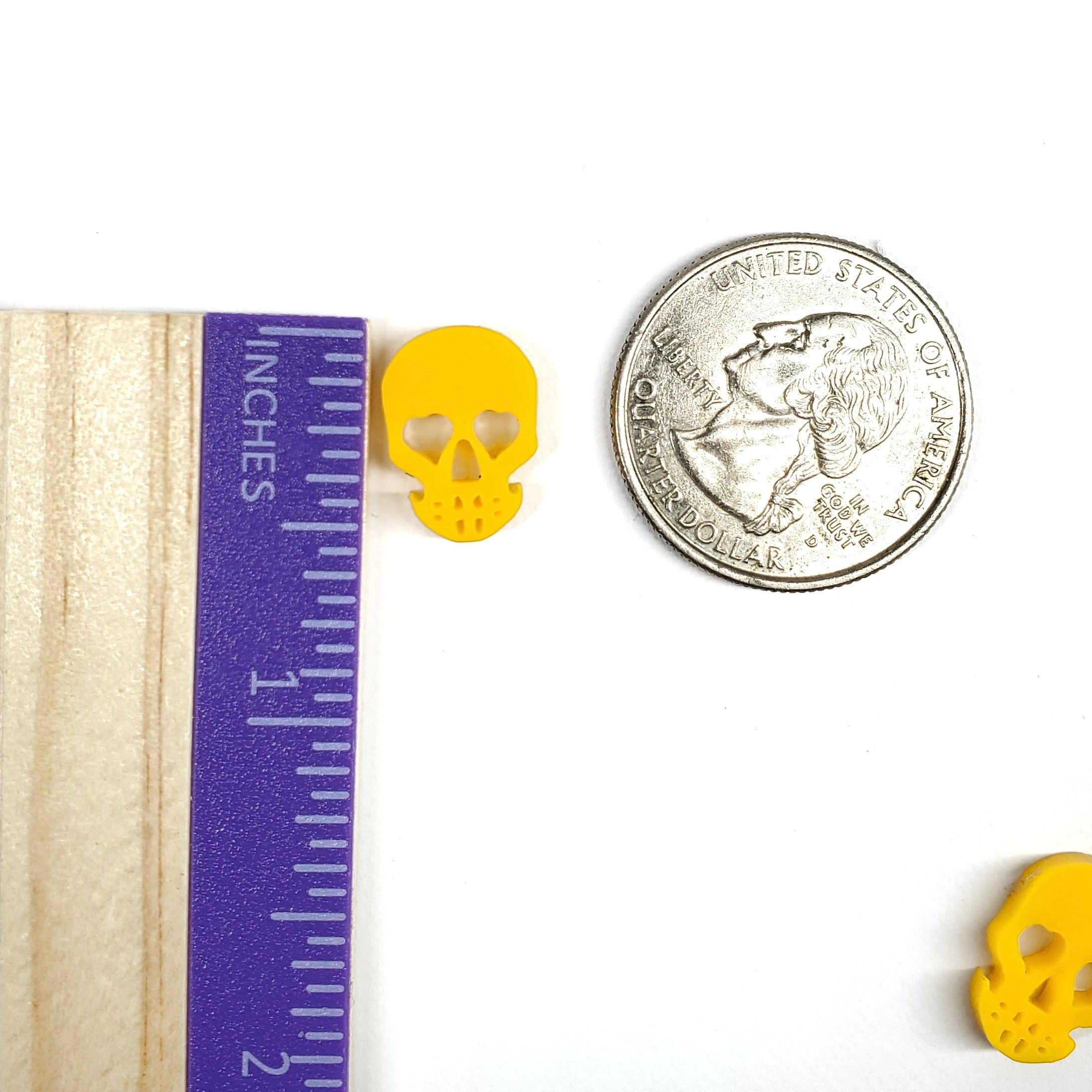 Sugar Skull Stud Earring Silicone Mold 10.7mm x 15mm(A11)