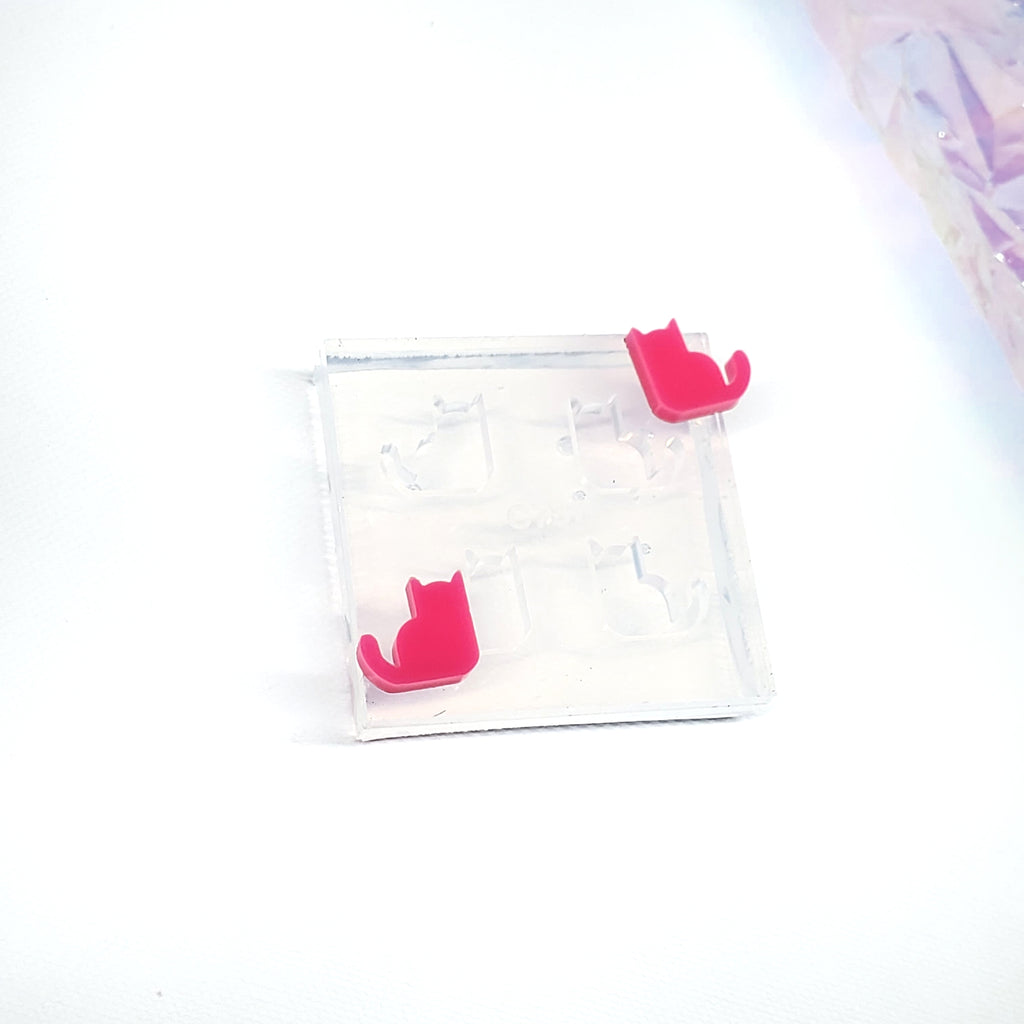 Cat Stud Earring Silicone Mold(B11)