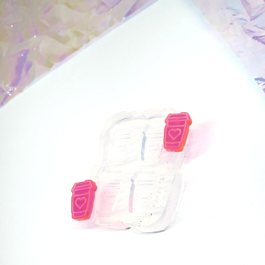 Coffee Cup Stud Earring Mold (A4)