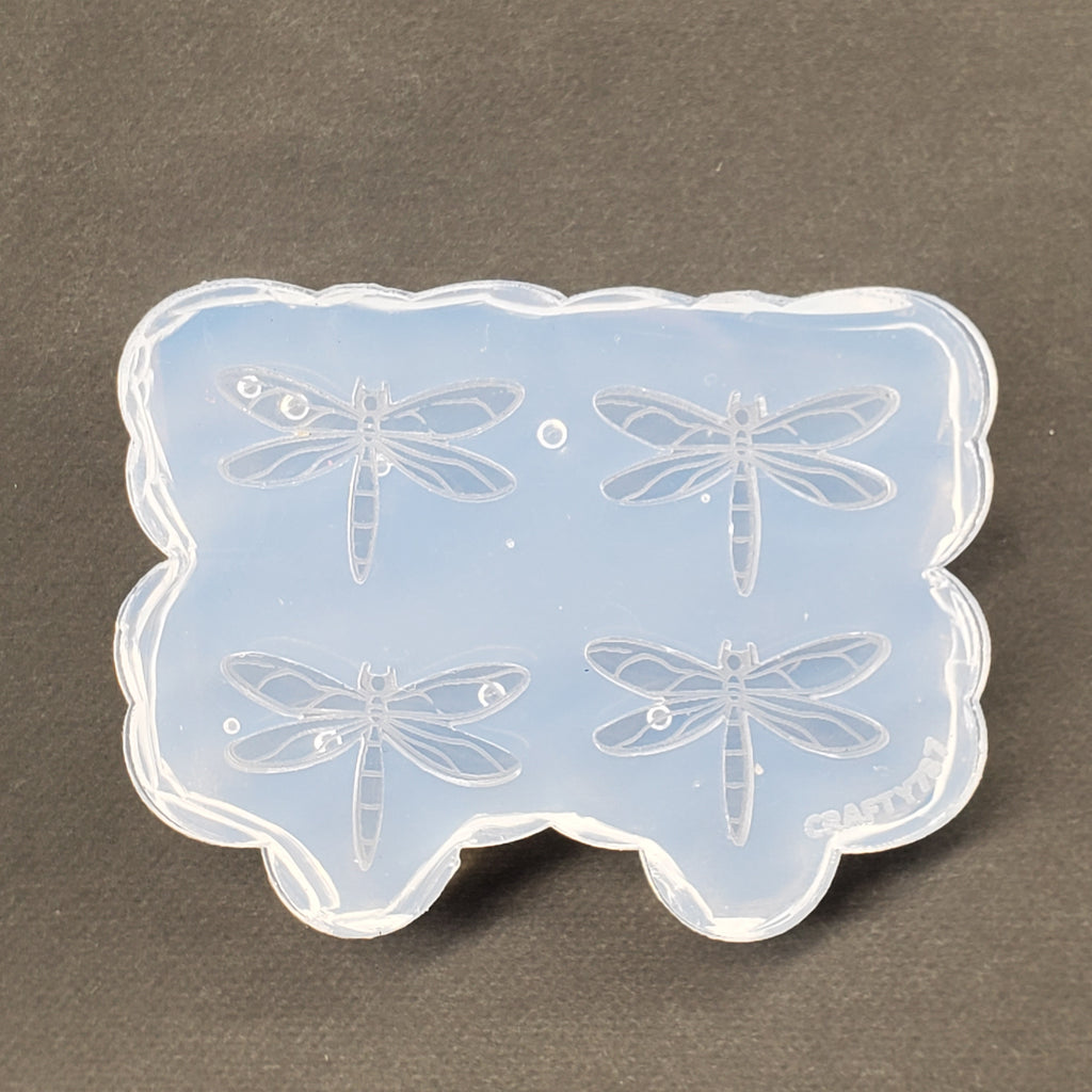 Dragonfly Libélula Stud Earring Silicone Mold (A4)