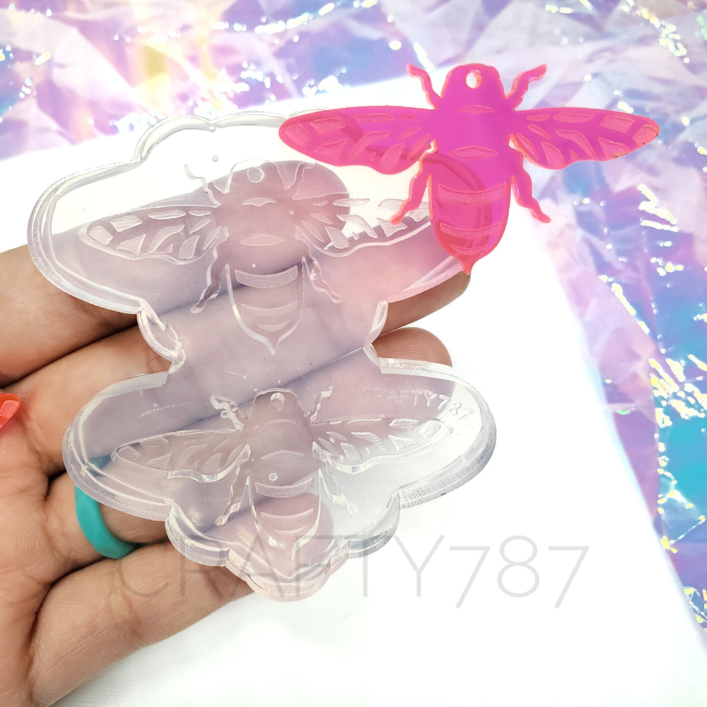 Bee Dangle Earring Silicone Resin Mold(D4)