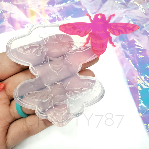 Bee Dangle Earring Silicone Resin Mold(D4)