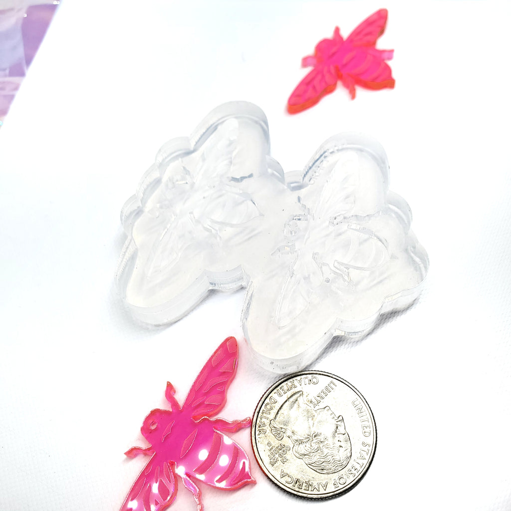 Bee Dangle Earring Silicone Resin Mold(D4)