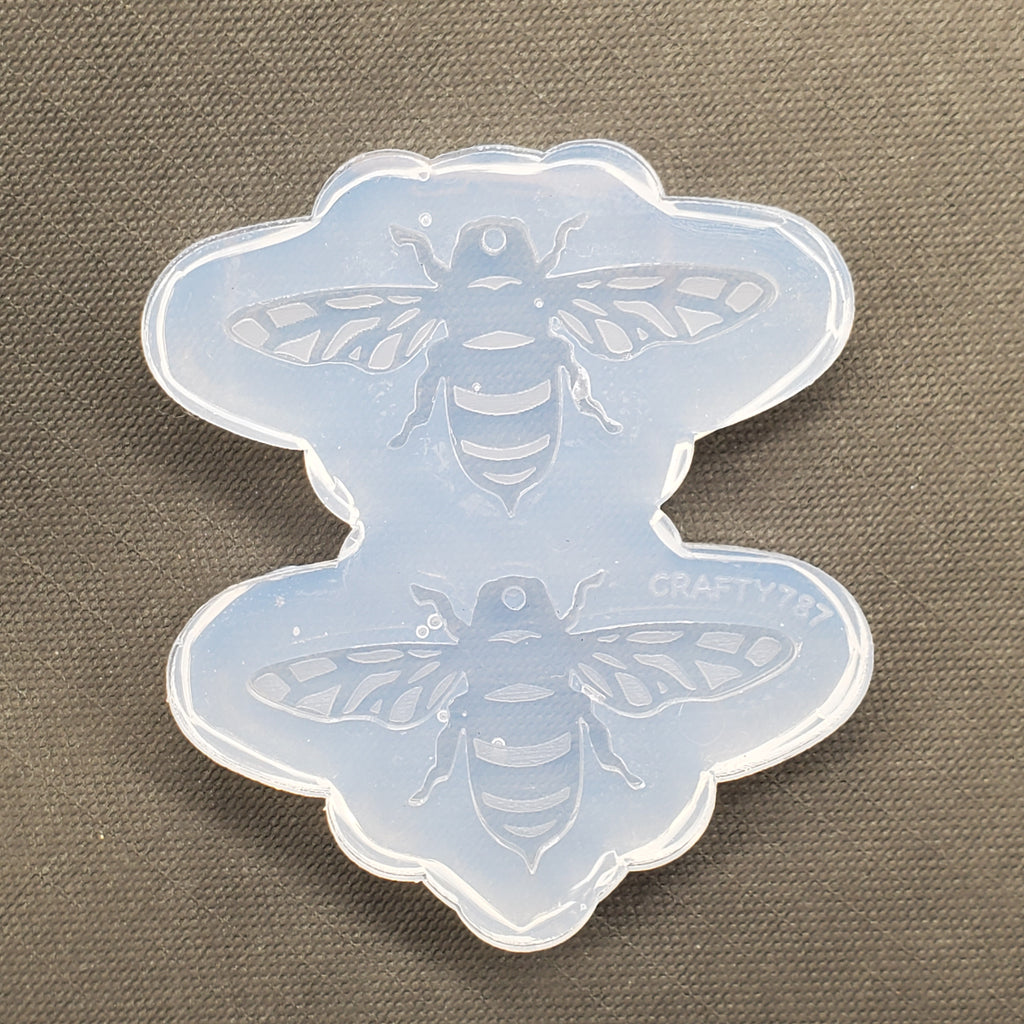 Bee Dangle Earring Silicone Resin Mold(D4)