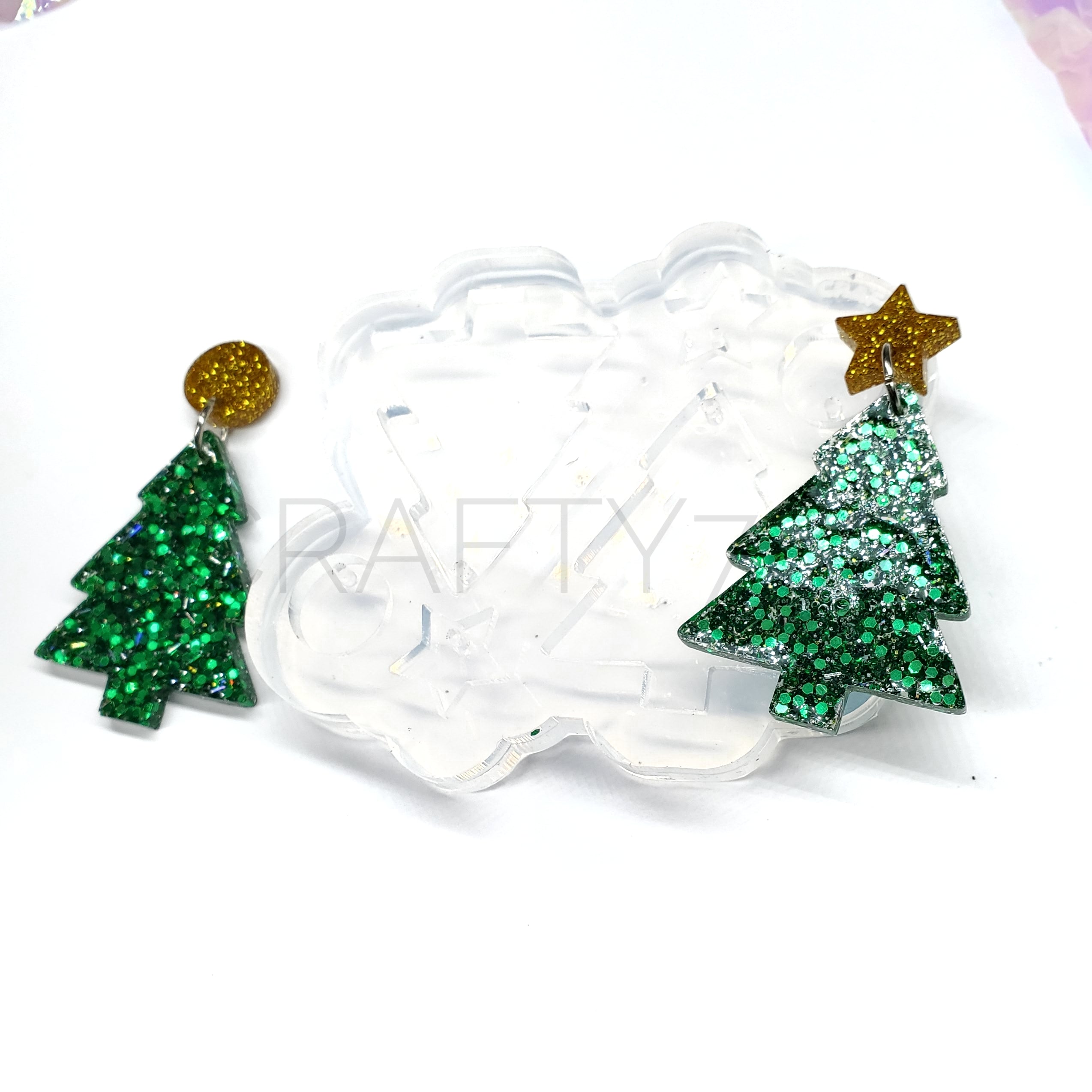 Christmas Tree Dangle Earring Mold(C6)