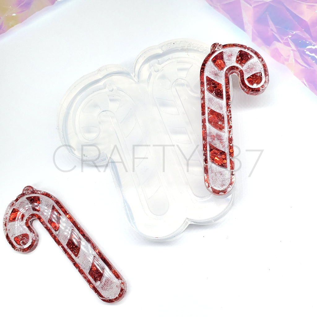 Candy Cane Dangle Earring Mold(C3)