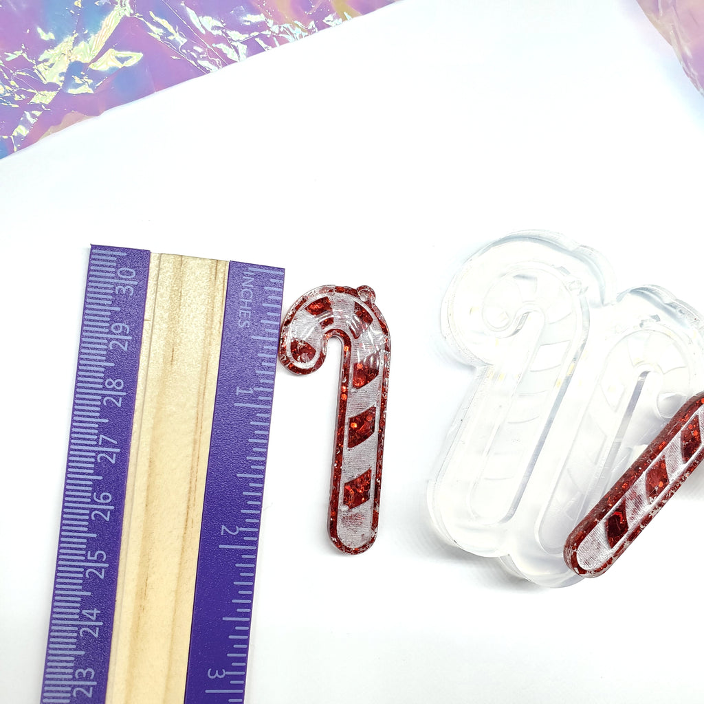 Candy Cane Dangle Earring Mold(C3)