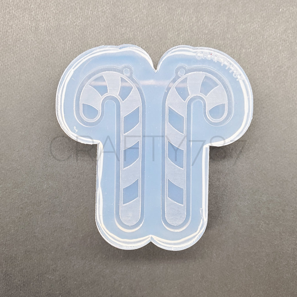 Candy Cane Dangle Earring Mold(C3)