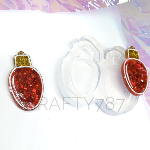 Christmas Light Bulb Dangle Earring Mold(C3)