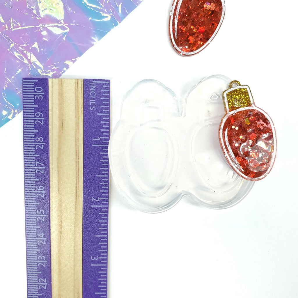 Christmas Light Bulb Dangle Earring Mold(C3)